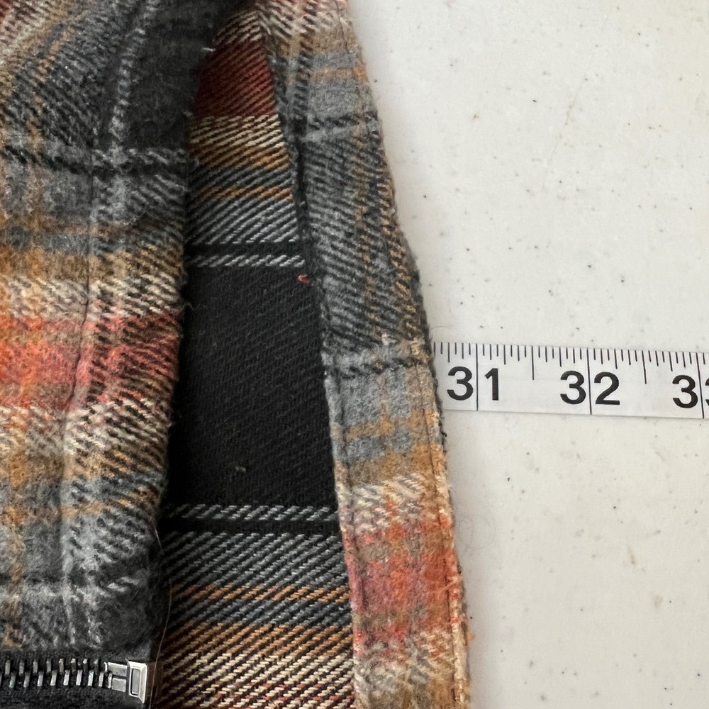 Brooklyn Cloth Mens Plaid Hooded Flannel Shirt Jacket w Pockets Large - Picture 8 of 9